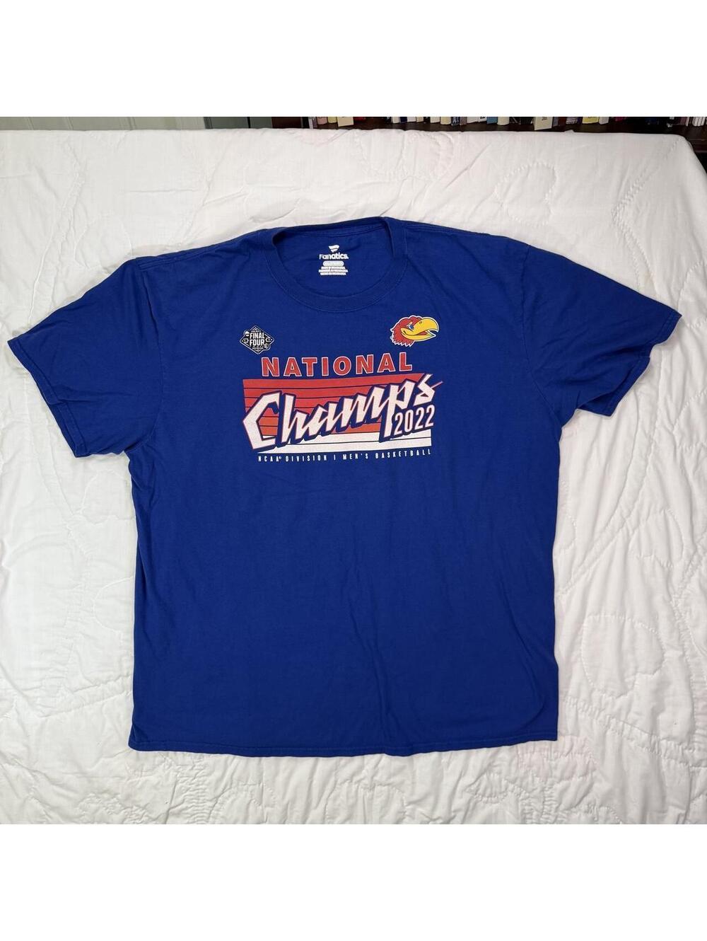 Kansas Jayhawks 2022 NCAA National Champions T-Shirt XXL